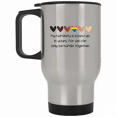 14 oz. Silver Travel Mug