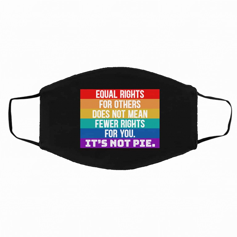 Equal Rights for Others Mask, Black, Cloth Face Cover – Medium/Large