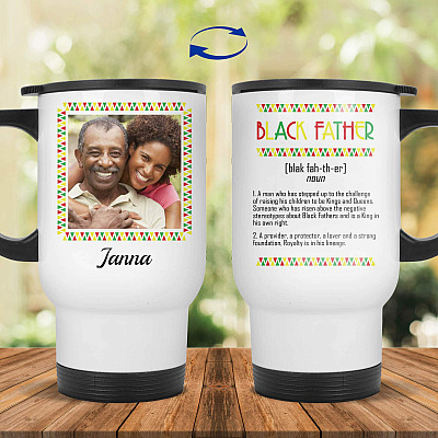 14 oz. White Travel Mug