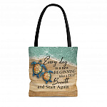 Sea Turtle Every Day Is A New Beginning Take A Deep Breath And Start Again All Over Print Tote - Shoulder Bag