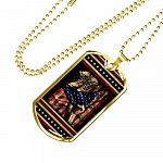U.S Soldier Military Veteran Combat Boots With American Flag Dog Tag Pendant Necklace - Army Gifts U.S Soldier Military Veteran Combat Boots With American Flag Dog Tag Pendant Necklace - Army Gifts