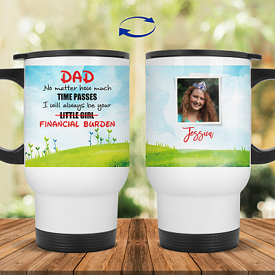 14 oz. White Travel Mug