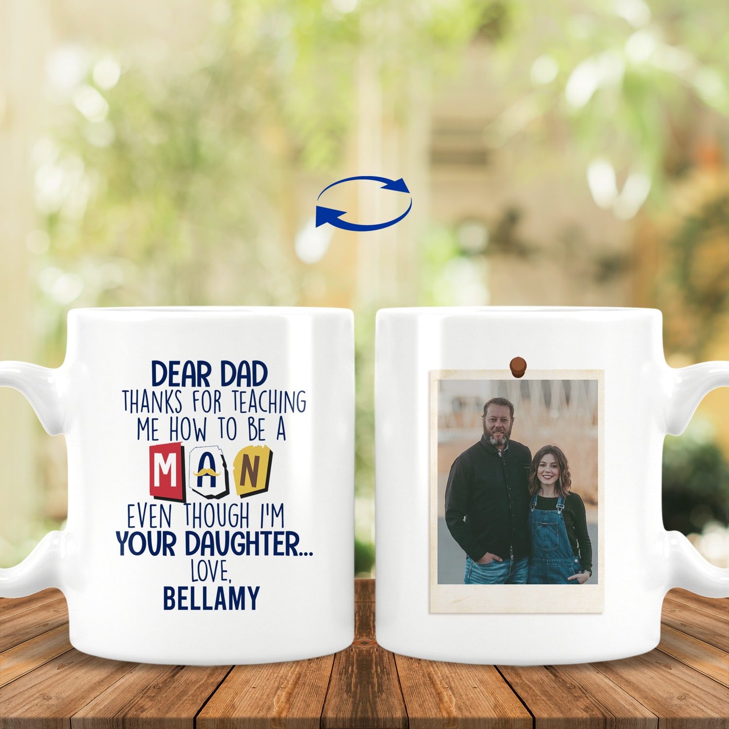 110621-062514-CubeBik-Image-777 Personalized Dear Dad Thanks, White, 11 oz. White Mug