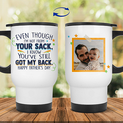 14 oz. White Travel Mug