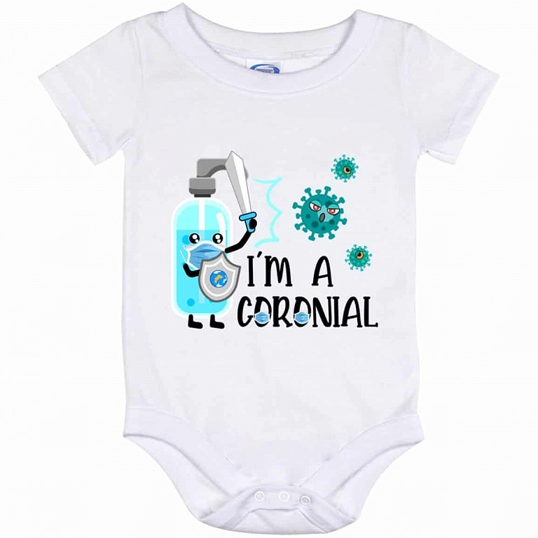 I'm a Coronial Baby Onesie, White, Baby Onesie - 12 Month