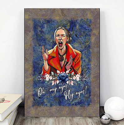 Oh My Eyes My Eyes Funny Meme Friends Saying Phoebe Framed Canvas – Unframed Poster – Bathroom Decor Wall Art