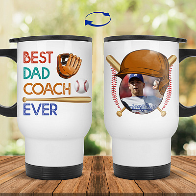 14 oz. White Travel Mug