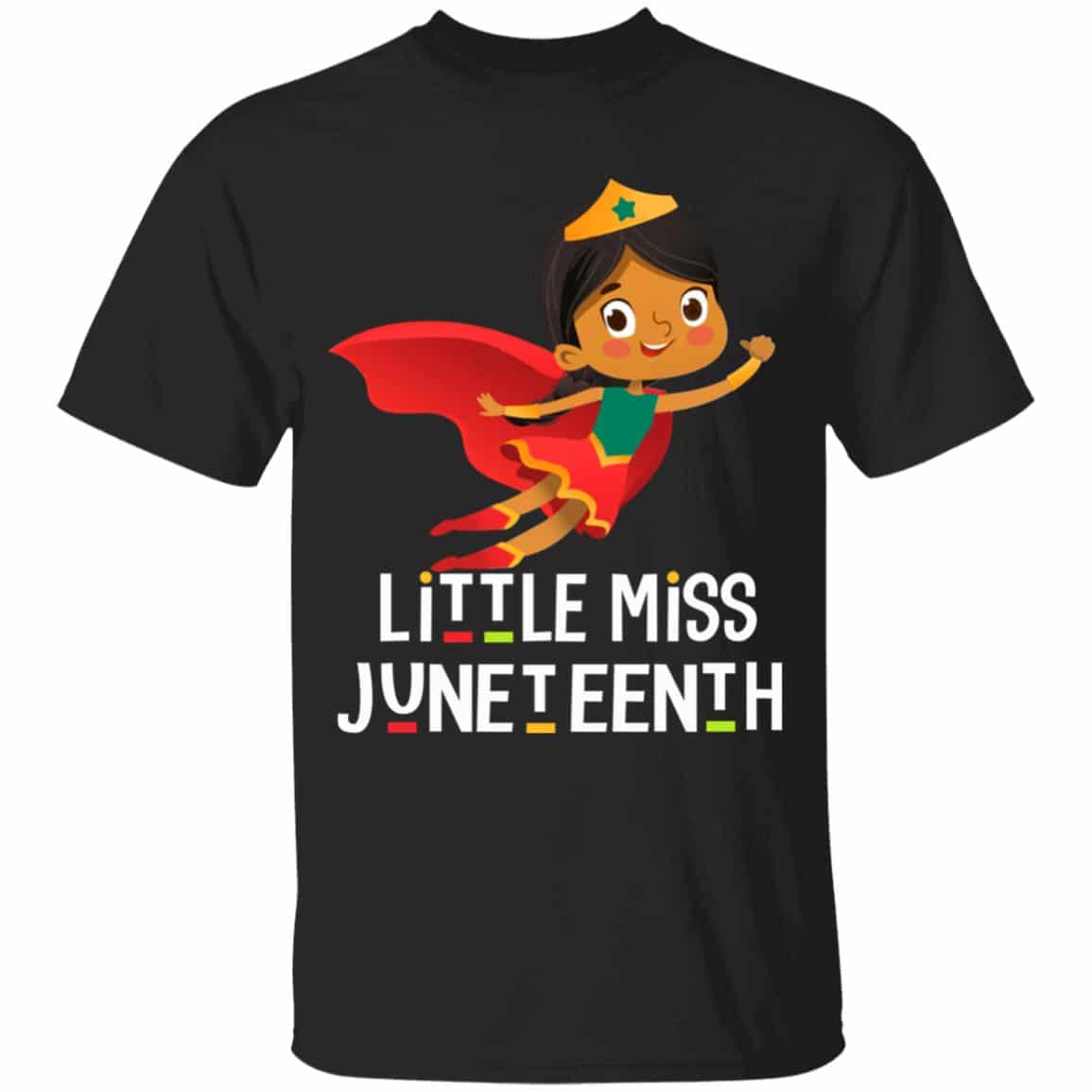 Little Miss Juneteenth Youth Shirt, Black, Youth T-Shirt