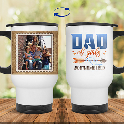 14 oz. White Travel Mug