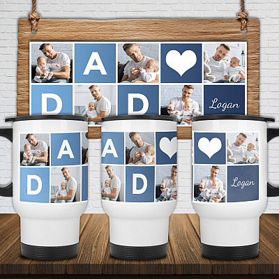 14 oz. White Travel Mug