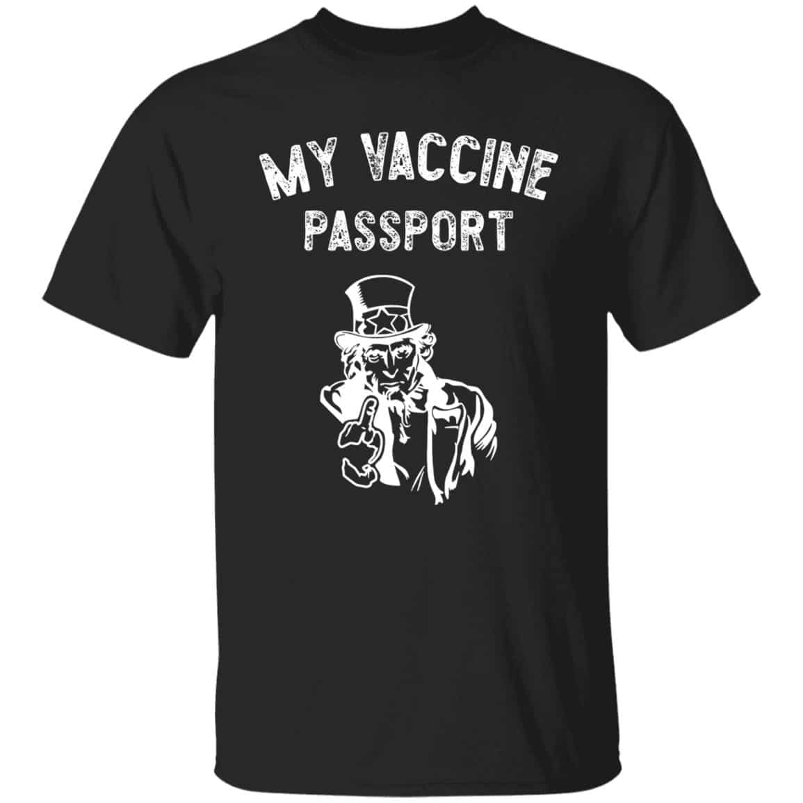 My Vaccine Passport T-Shirt, Black, Unisex T-Shirt
