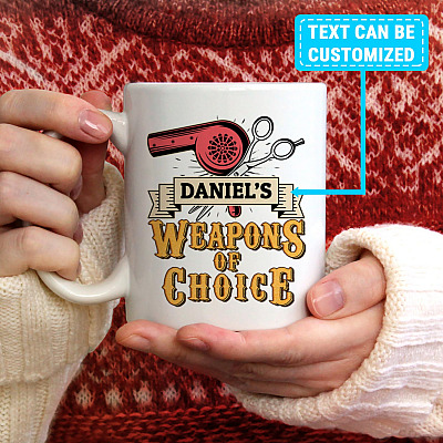 Personalized Weapons of Choice Hairdresser Scissor Vintage Coffee Mug - Beer Stein - Water Bottle - Color Changing Mug