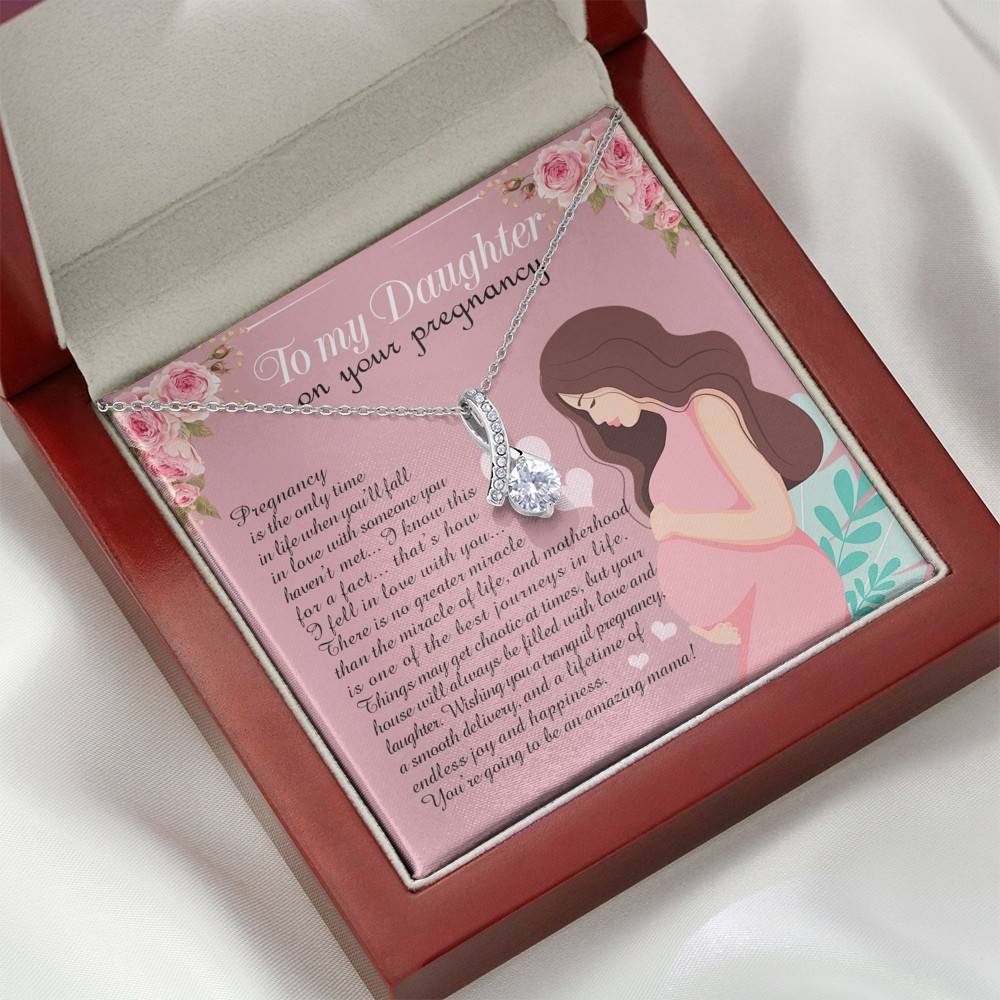 From Mom to My Daughter on Your Pregnancy Is the Only Time in Life Alluring Pendant Necklace From Mom to My Daughter on Your Pregnancy Is the Only Time in Life Alluring Pendant Necklace