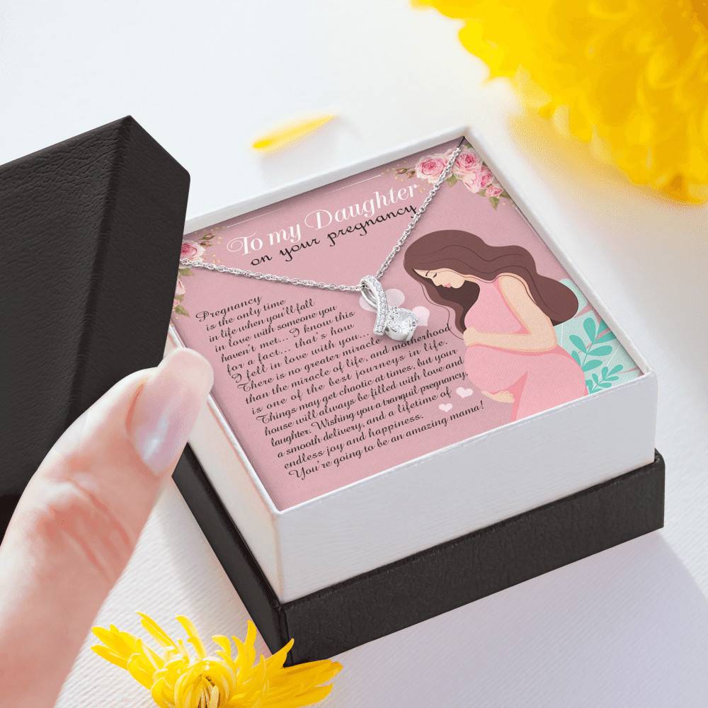 From Mom to My Daughter on Your Pregnancy Is the Only Time in Life Alluring Pendant Necklace From Mom to My Daughter on Your Pregnancy Is the Only Time in Life Alluring Pendant Necklace