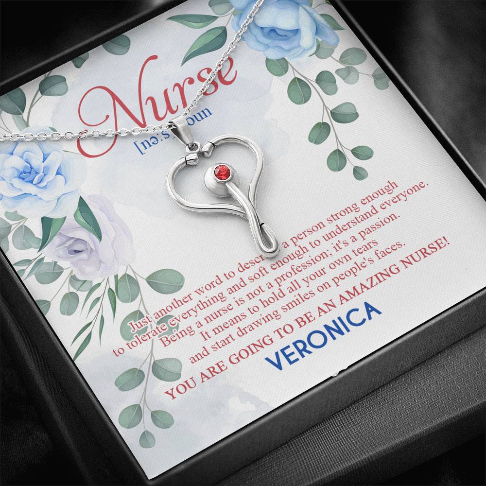 Personalized Nurse Strong To Tolerate Everything And Soft To Understand Everyone Stethoscope Necklace