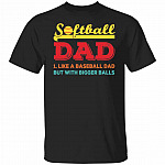 softball dad, Black, Unisex T-Shirt