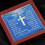 To My Daughter You Will Be One Of My Most Beautiful Chapters Artisan Crafted Cross Necklace
