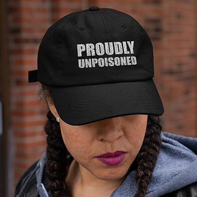 Alternative view of Proudly Unpoisoned Anti Vax Vaccine Free Twill Cap - High-Profile Snapback Hat - Trucker Hat