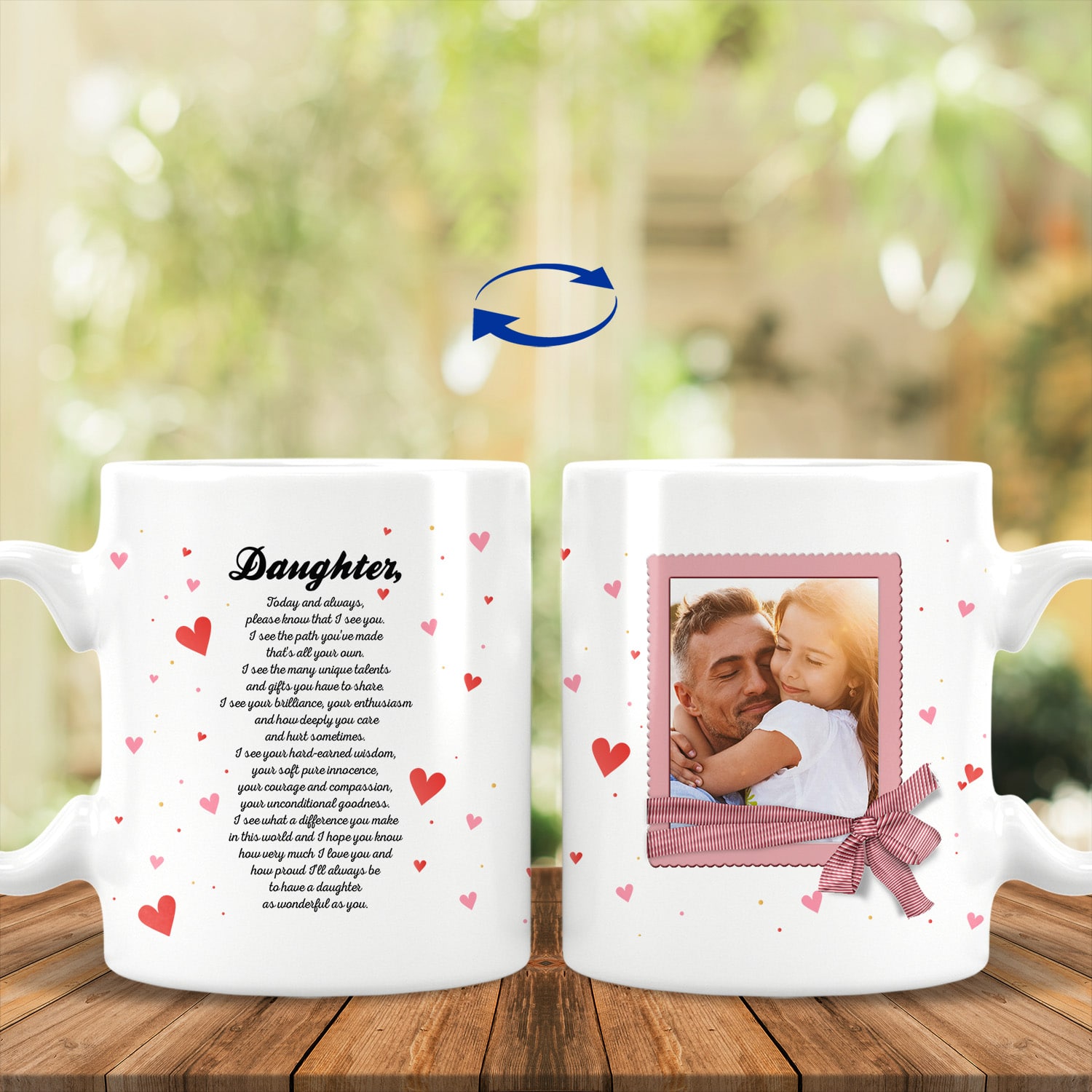 140621-084928-CubeBik-Image-976 Personalized Photo to My Daughter, White, 11 oz. White Mug