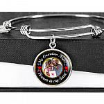Custom Photo My Guardian Angel Necklace - Forever In My Heart Necklace - Memorial Photo Circle Pendant