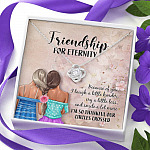 Friendship For Eternity Love Knot Necklace - Friendship Necklace For Best Friend Gift - Bestie Necklace