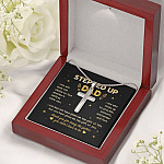 Stepped Up Dad One Who Made The Choice To Love Another's Child Step Dad Christian Cross Pendant Necklace