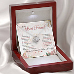 To My Best Friend Thank You For All That You Do I'd Lost Without You Love Knot Necklace