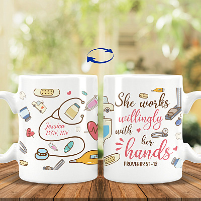 15 oz. White Mug