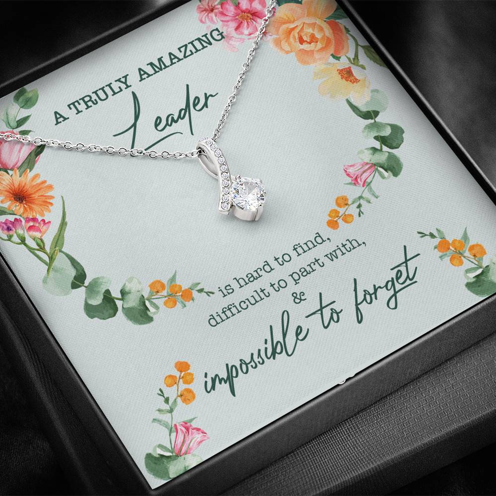 A Truly Amazing Leader Is Hard To Find Alluring Beauty Pendant Necklace - Boss Necklace Retirement Gift A Truly Amazing Leader Is Hard To Find Alluring Beauty Pendant Necklace - Boss Necklace Retirement Gift