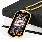 I Served Because I Wanted to I Was Proud to Be a Soldier and a Veteran Dog Tag Pendant Necklace I Served Because I Wanted to I Was Proud to Be a Soldier and a Veteran Dog Tag Pendant Necklace
