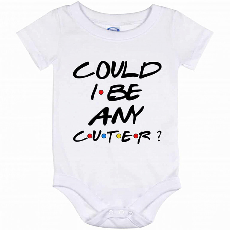 Could I Be Any Cuter Onesie, White, Baby Onesie - 12 Month