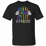 Love Is Love Rainbow Flag t, Black, Unisex T-Shirt