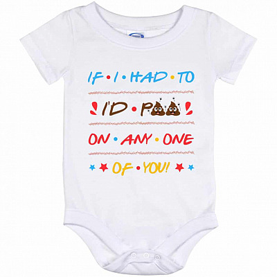 Funny If I Had to Pee, White, Baby Onesie - 12 Month
