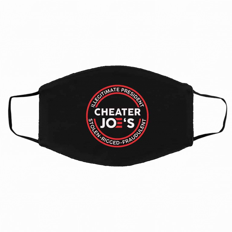 Illegitimate President, Black, Cloth Face Cover – Medium/Large
