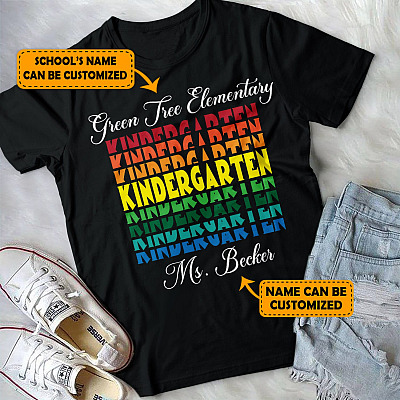 Personalized Kindergarten Echo Teacher T-Shirt