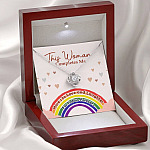 LGBT Lesbian This Woman Completes Me Love Knot Pendant Necklace - Gift For Lesbian