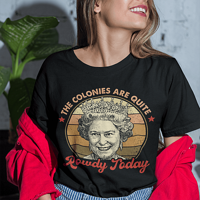Alternative view of The Colonies Are Quite Rowdy Today T-Shirt - V-Neck Shirt