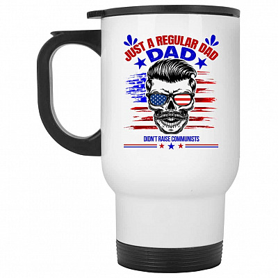 14 oz. White Travel Mug