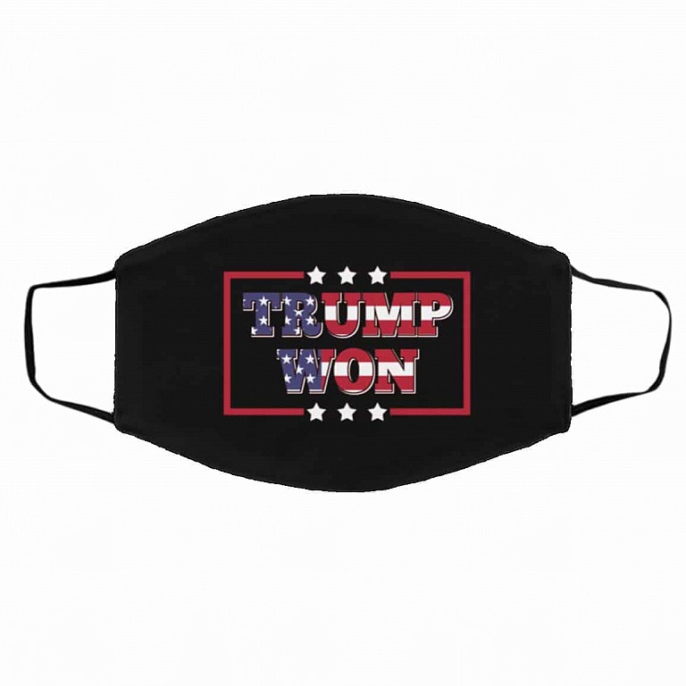 Trump Supporter Gift Mask, Black, Cloth Face Cover – Medium/Large