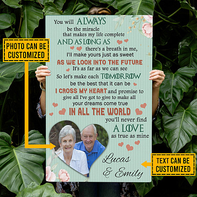 Custom Photo I Cross My Heart Framed Canvas Prints - Unframed Poster - Home Decor Wall Art