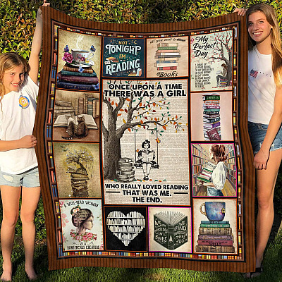 Once Upon A Time There Was A Girl Who Really Loved Reading That Was Me Fleece Blanket - Sherpa Blanket