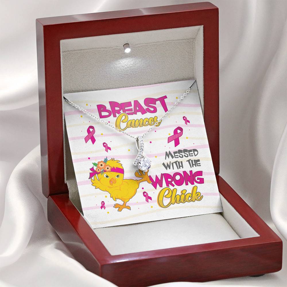 Pink Ribbon Breast Cancer Messed with the Wrong Chick Alluring Pendant Necklace Gifts Pink Ribbon Breast Cancer Messed with the Wrong Chick Alluring Pendant Necklace Gifts