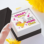 Pink Ribbon Breast Cancer Messed with the Wrong Chick Alluring Pendant Necklace Gifts