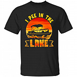 pee in lake, Black, Unisex T-Shirt