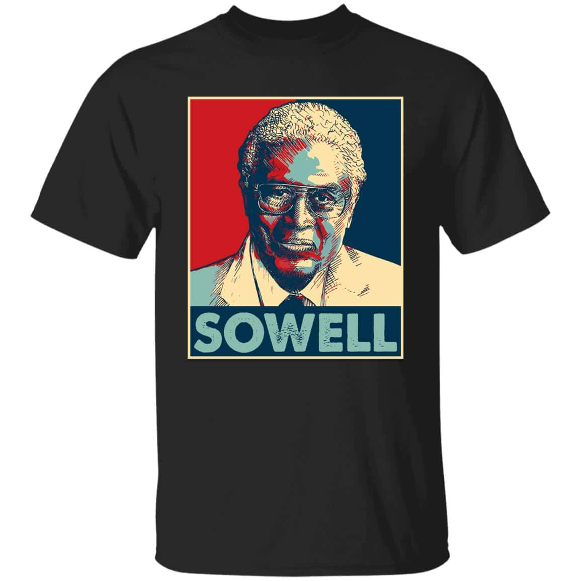 Thomas Sowell T-Shirt, Black, Unisex T-Shirt