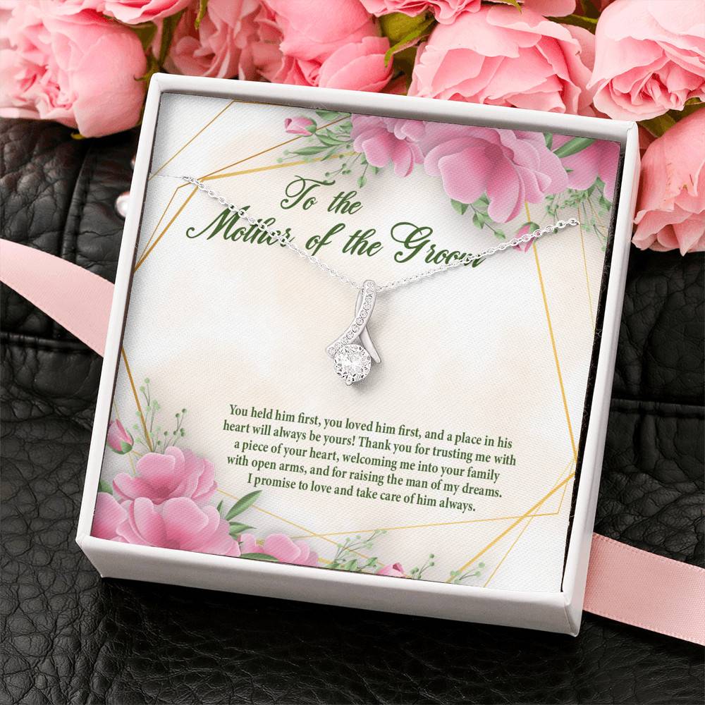 To The Mother Of The Groom You Held Him First Alluring Beauty Pendant Necklace - Mother In Law Necklace To The Mother Of The Groom You Held Him First Alluring Beauty Pendant Necklace - Mother In Law Necklace