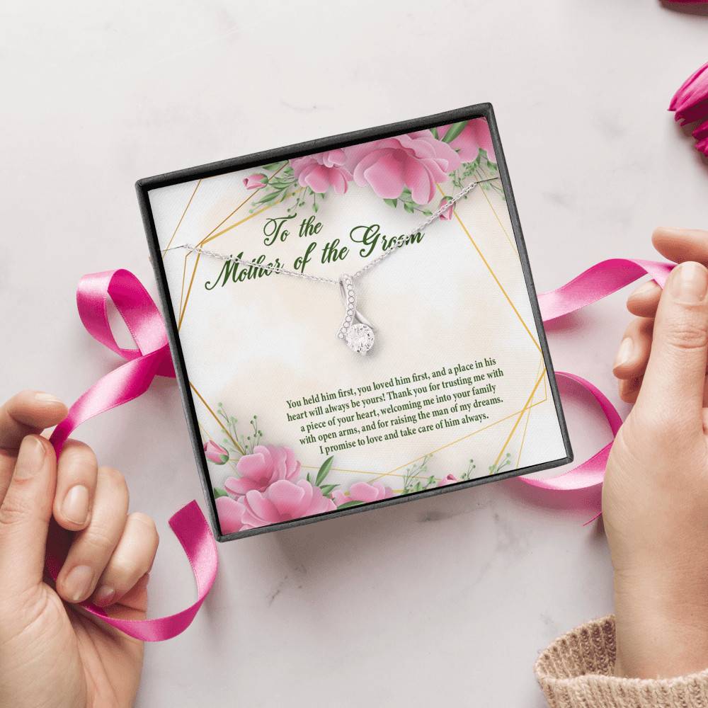 To The Mother Of The Groom You Held Him First Alluring Beauty Pendant Necklace - Mother In Law Necklace To The Mother Of The Groom You Held Him First Alluring Beauty Pendant Necklace - Mother In Law Necklace