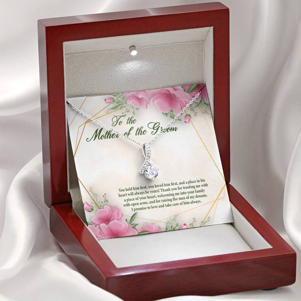 To The Mother Of The Groom You Held Him First Alluring Beauty Pendant Necklace - Mother In Law Necklace To The Mother Of The Groom You Held Him First Alluring Beauty Pendant Necklace - Mother In Law Necklace