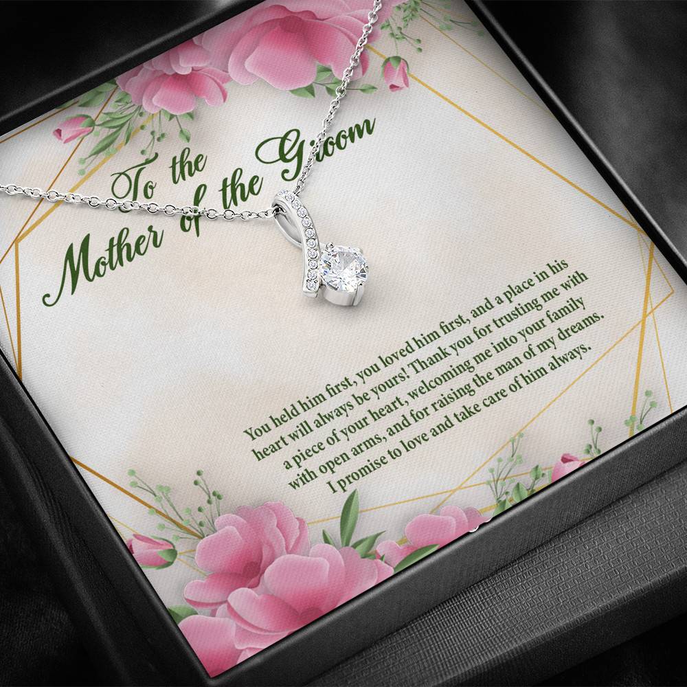 To The Mother Of The Groom You Held Him First Alluring Beauty Pendant Necklace - Mother In Law Necklace To The Mother Of The Groom You Held Him First Alluring Beauty Pendant Necklace - Mother In Law Necklace