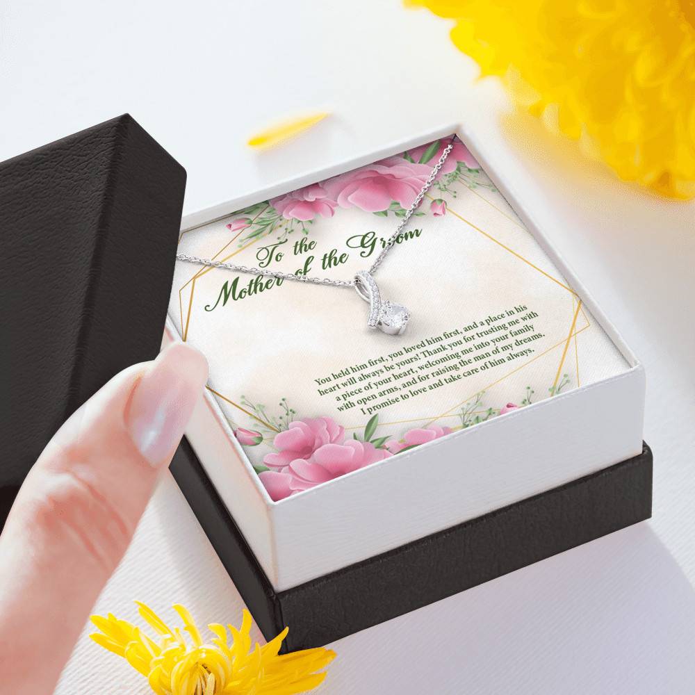 To The Mother Of The Groom You Held Him First Alluring Beauty Pendant Necklace - Mother In Law Necklace To The Mother Of The Groom You Held Him First Alluring Beauty Pendant Necklace - Mother In Law Necklace